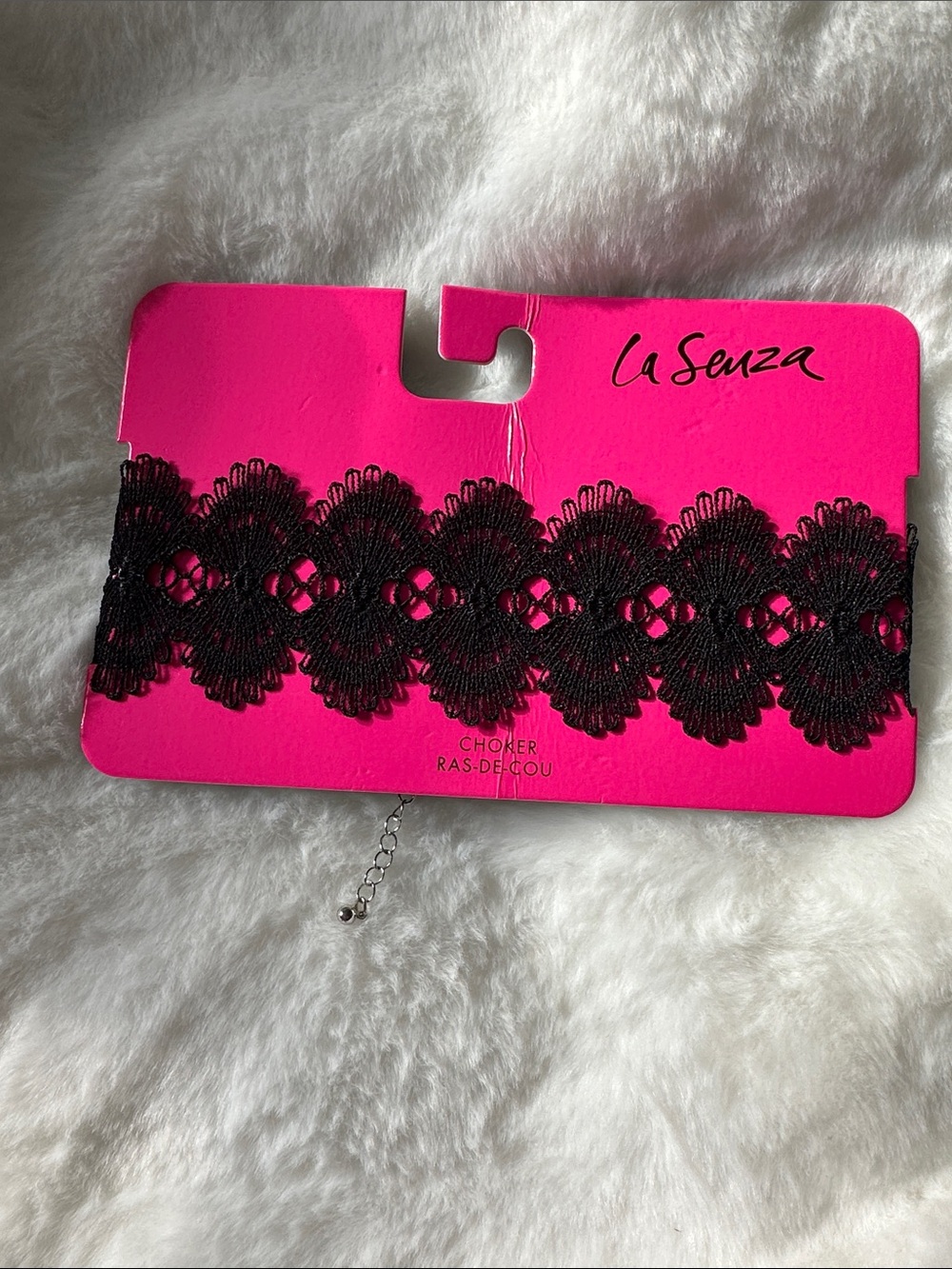 La Senza Black Floral Lace Choker